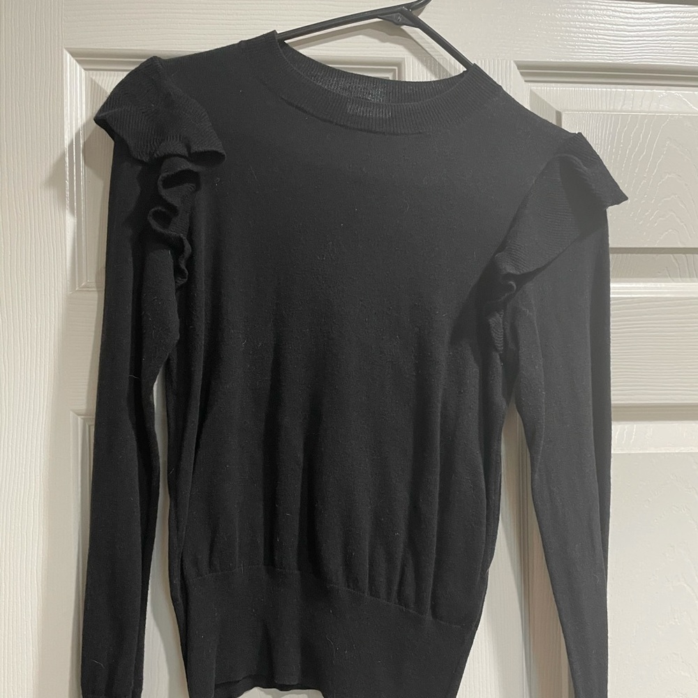 BP black ruffle sweater